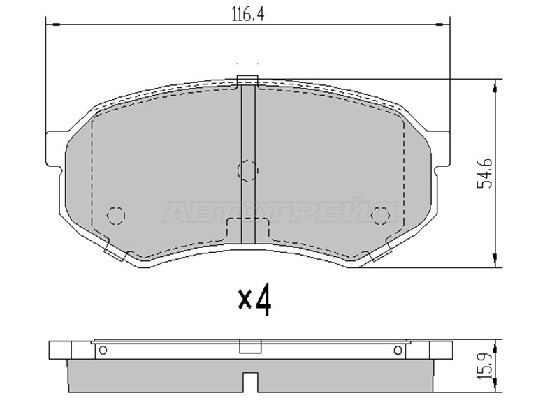 Колодки тормозные (Спереди) Toyota Mark II (X80) 88-96 / Chaser 88-92