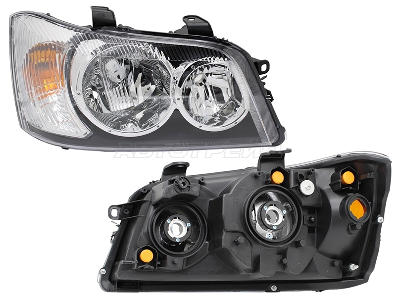 Фара Toyota Highlander 00-03 / Kluger V 00-03 (Справа/ Галоген/ Ручная регулировка)