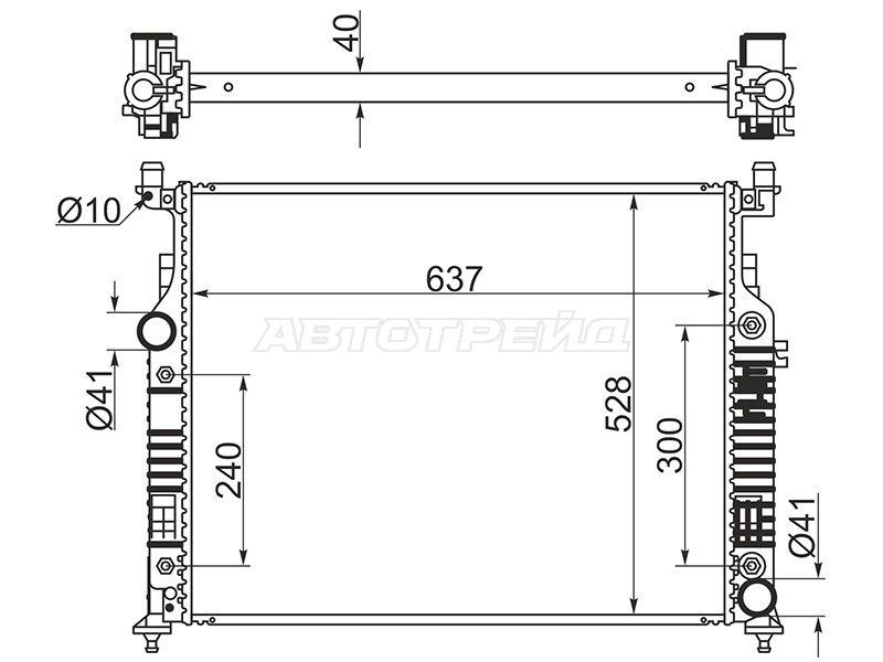 Радиатор Mercedes-Benz M-Class 05-11 / GL-Class 06-12