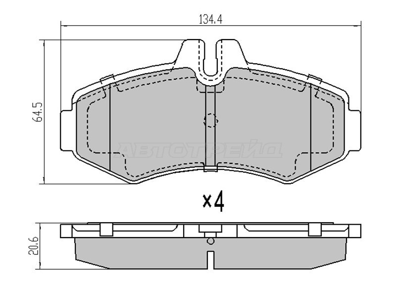 Колодки тормозные (Спереди) Mercedes-Benz V-Class 96-03 / Vito 96-03