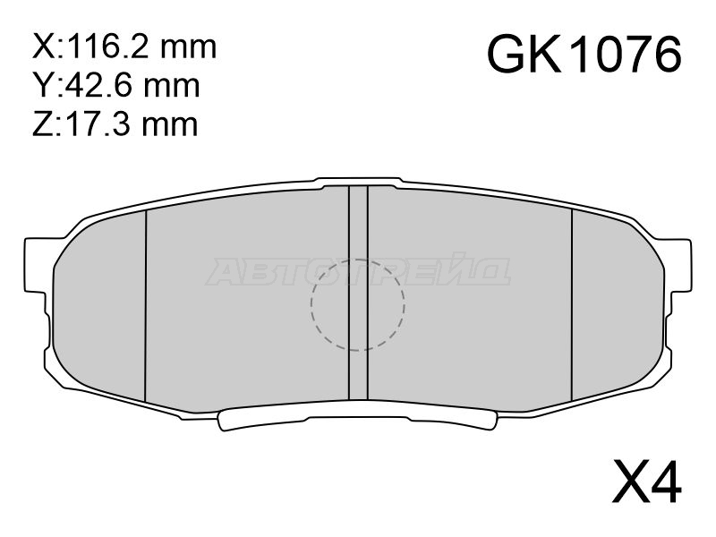 Колодки тормзадн (старый арт CKT-62) CTR GK1076