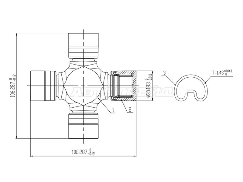 Крестовина NISSAN ARMADA TA60/TITAN A60/INFINITI QX56 SAT STC7126ZE00A