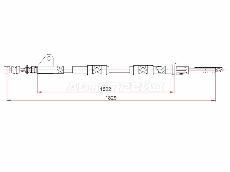 Трос ручного тормоза Toyota Avensis (T220) 97-03 (Слева)