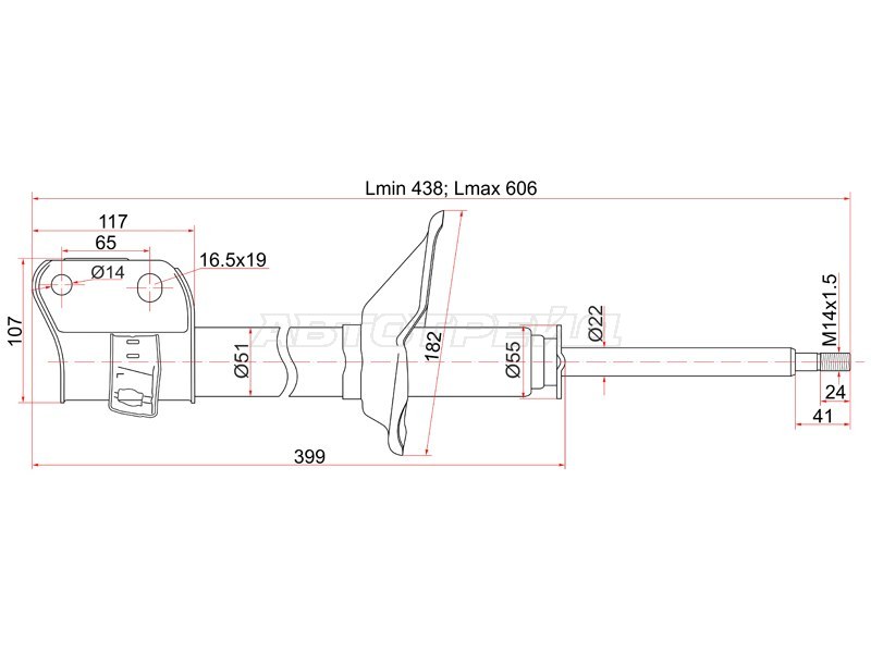 Стойка Передняя Subaru Forester 97-02  Lh Sat арт ST20310FC050 SAT ST20310FC050