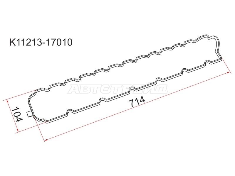 Прокладка клапанной крышки Toyota Land Cruiser (J100,J80) 84-23 / Land Cruiser Prado 87-96 1HDFT;1HD