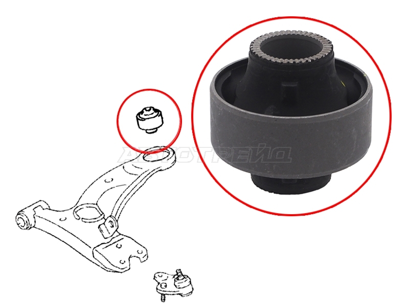 Сайлентблок RR (вертик) нижнего FR рычага TOYOTA CARINA/CALDINA/CORONA 92-01/AVENSIS 97- SAT ST4865520220