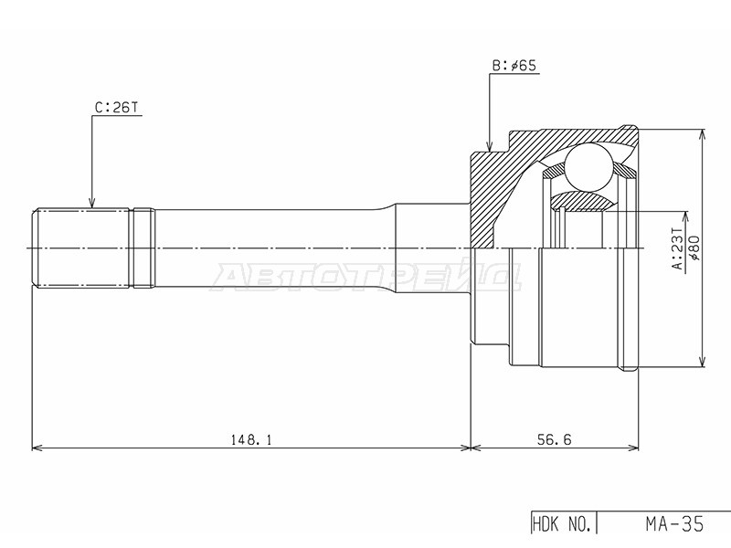 Шрус Ma-035 HDK арт MA035 HDK MA035