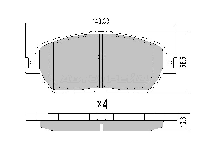 Колодки тормозные (Спереди) Toyota Camry (XV30) 01-06 / Lexus ES 01-06