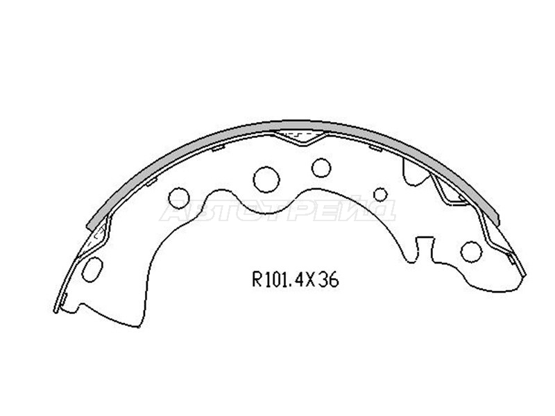 Колодки тормозные барабанные Nissan Primera 90-96 / Almera Classic 06-12