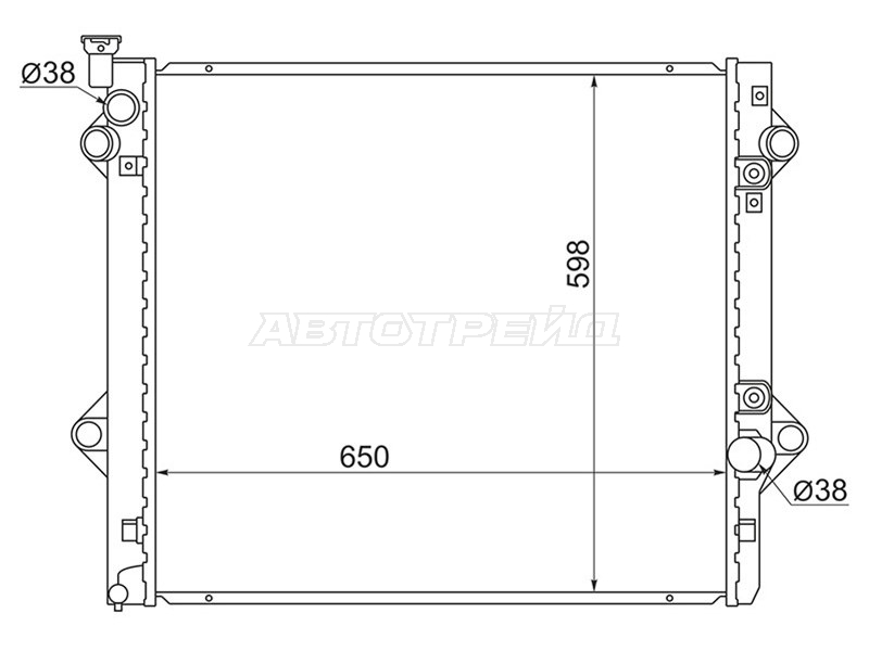 Радиатор Toyota Land Cruiser Prado (J120) 02-09 / Lexus GX 02-09