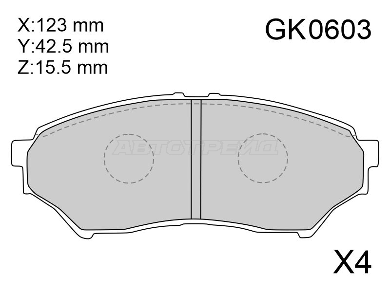 Колодки тормпер CTR GK0603