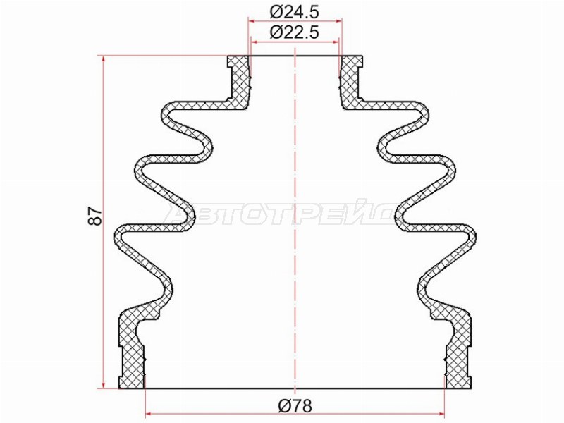 Пыльник шруса наружный TOYOTA COROLLA SPACIO 97-01/HYUNDAI TUSCON 04-09 (2 хомута резина) SAT C1088