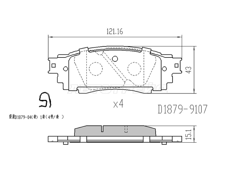 Колодки тормозные (Сзади) Lexus RX 15-22 / Toyota Camry 14-