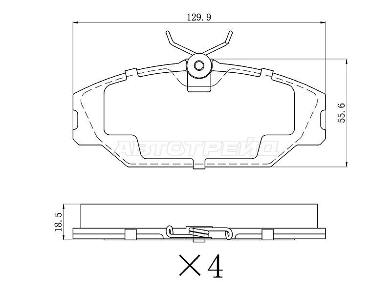 Колодки тормозные (Спереди) Renault Clio 98-01 / Laguna 93-01