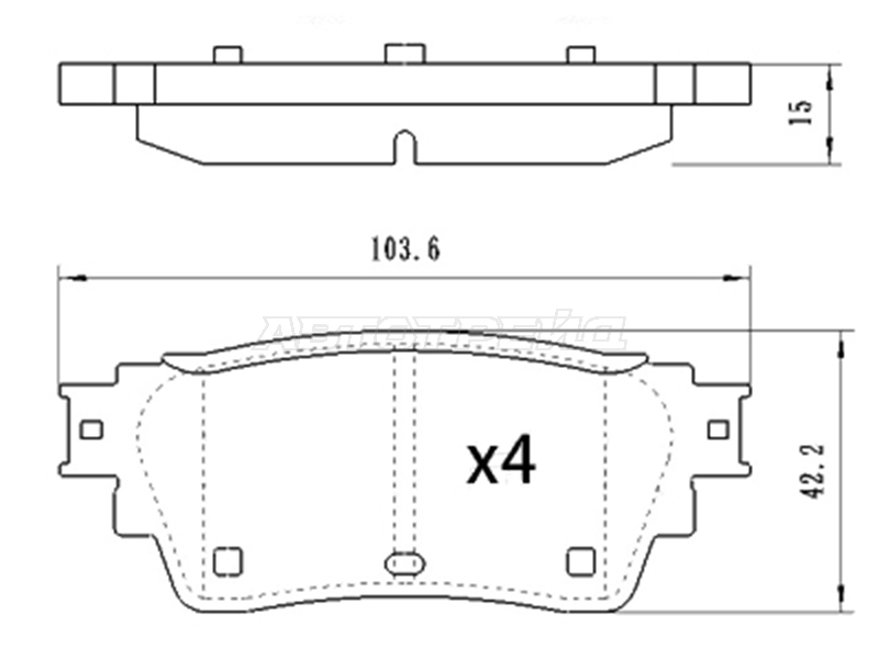 Колодки тормозные (Сзади) Mitsubishi Outlander 21- / Nissan X-Trail 22 SAT ST280322