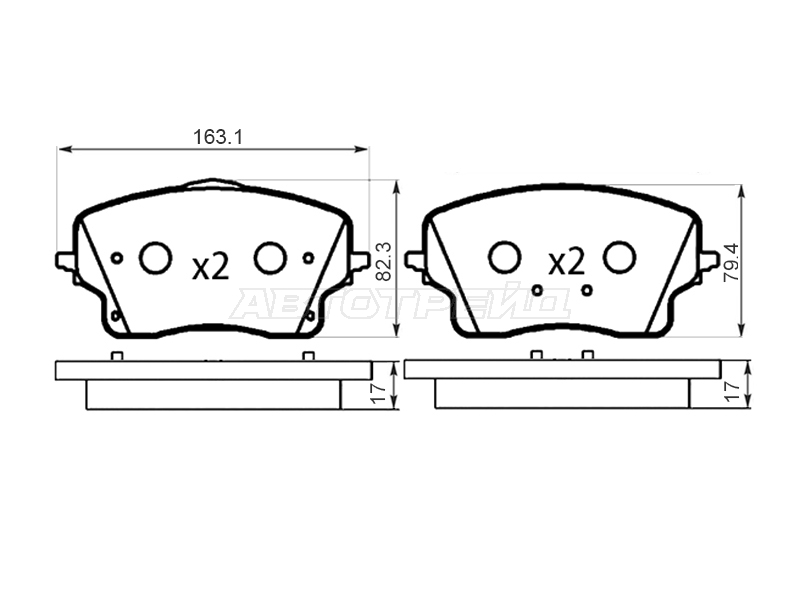 Колодки тормозные (Спереди) Geely Monjaro 21-