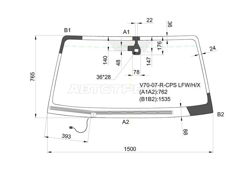 Стекло лобовое с обогревом щеток дд mitsubishi pajero 3 5d 06