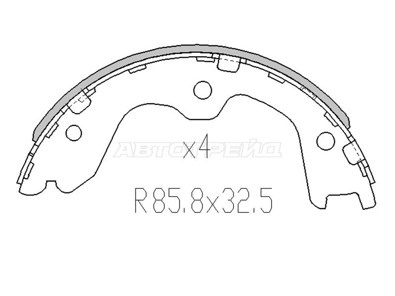 Колодки тормозные барабанные (Сзади/ Стояночный тормоз) Nissan Teana 03-20 / Infiniti G35 02-07