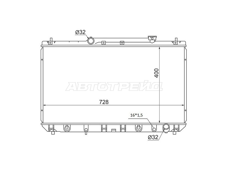 Радиатор Toyota Camry (XV20) 96-02 / Daihatsu Altis 00-01