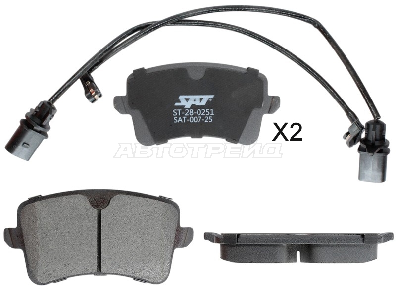Колодки тормозные (Сзади) Audi A4 08-19 / A5 07-16