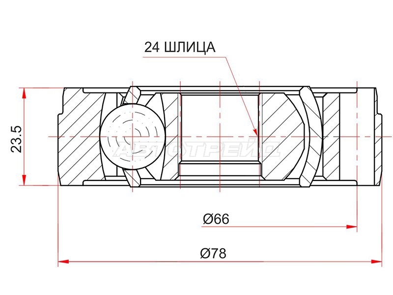 Шрус (Спереди/ Наруж) Volvo S60 04-10 / XC90 02-14