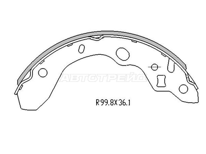 Колодки тормозные барабанные Mazda 323 98-03 / Familia 98-08