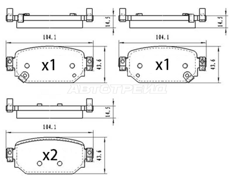 Колодки тормозные (Сзади) Mazda 3 13-19 / CX-3 18-