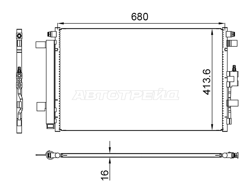 Радиатор кондиционера Chevrolet Equinox 17- / GMC Terrain 17-23, артикул ST-47-0099