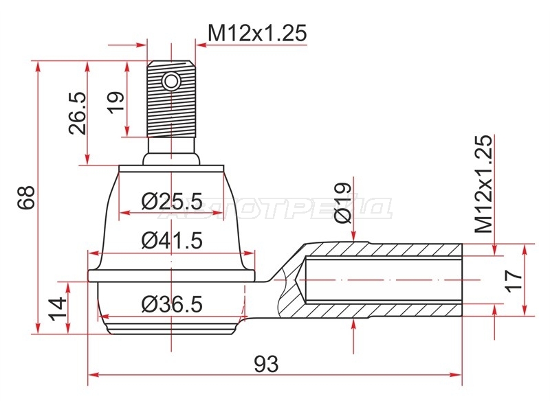 Рулевой наконечник Honda HR-V 98-07 / Capa 98-02