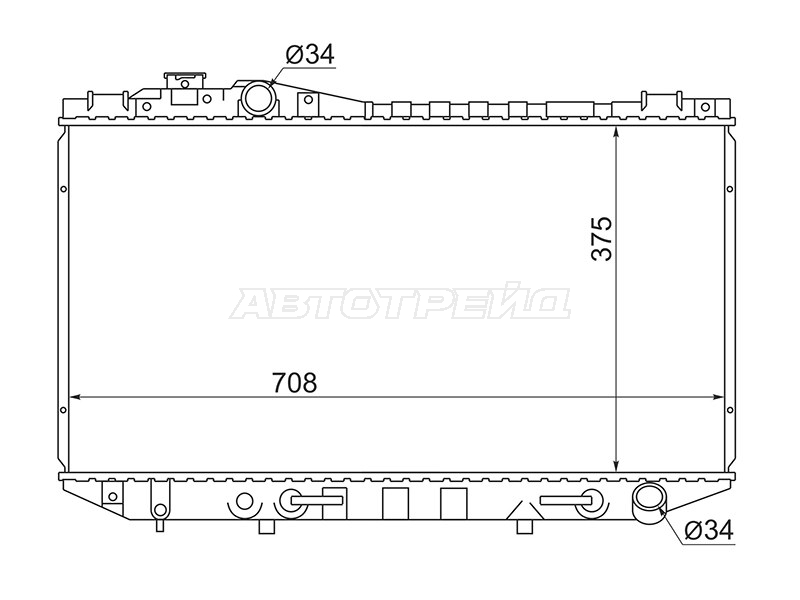 Радиатор Toyota Mark II (X80) 88-96 / Chaser 88-92