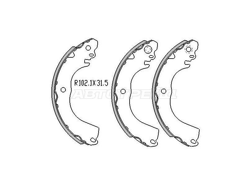 Колодки тормозные барабанные Nissan Tiida 04-14 / Wingroad 05-18