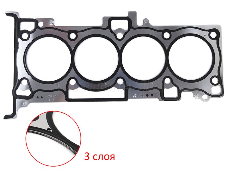 Прокладка головки блока цилиндров Mitsubishi Outlander 05-12 / Delica D:5 07-19 4B12 (Металл)