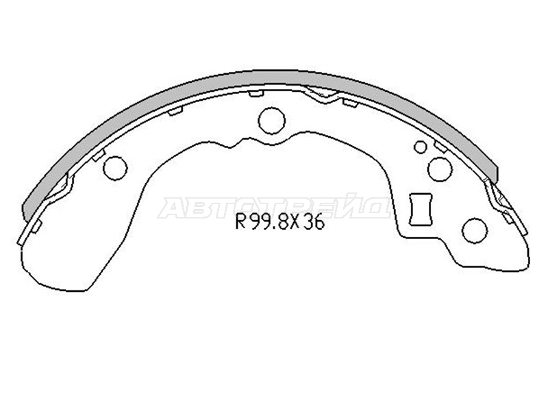 Колодки тормозные барабанные Kia Cerato 04-07 / Spectra 00-11