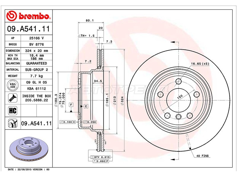 BREMBO 09.A541.11