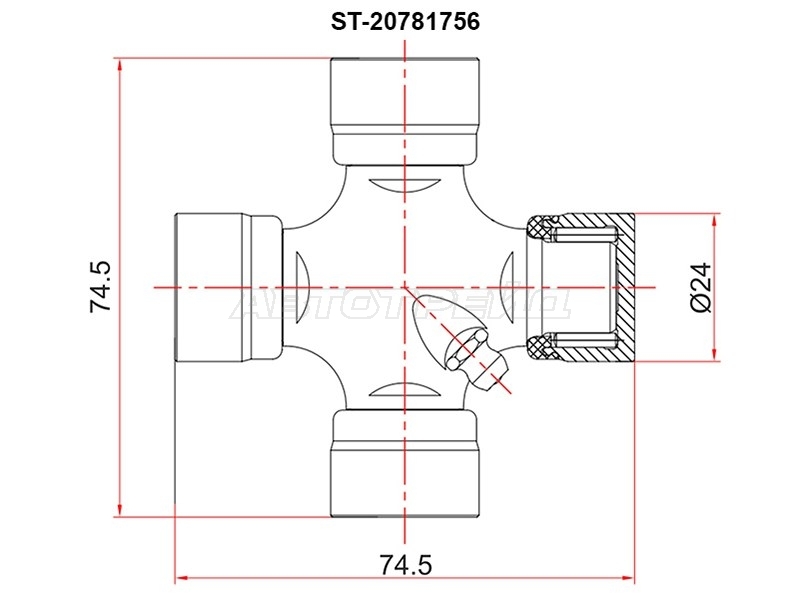 Крестовина карданного вала Chevrolet Captiva 06-15 / Hyundai Santa Fe 00-12