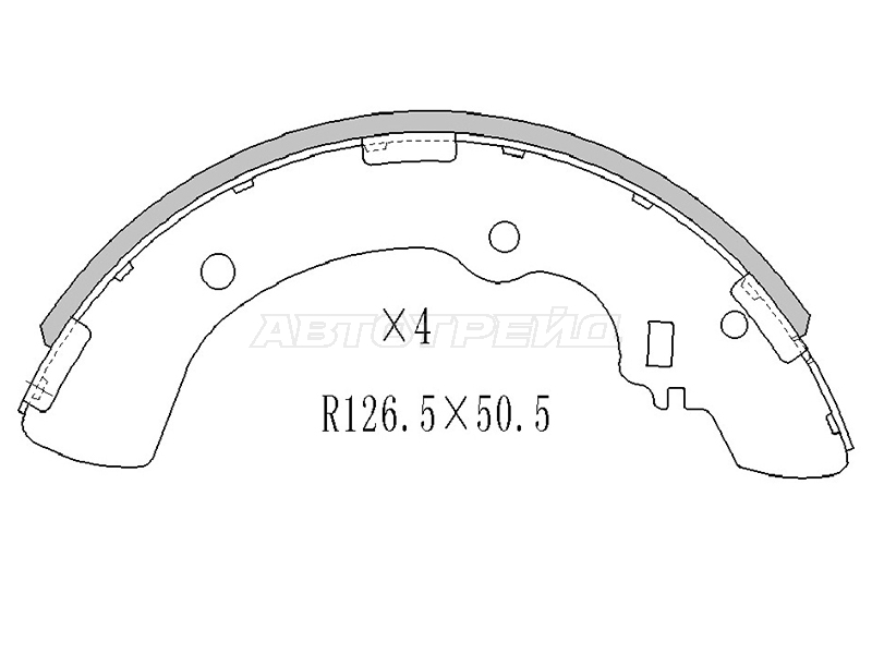 Колодки тормозные барабанные Mitsubishi Delica 89-99 / L300 87-98