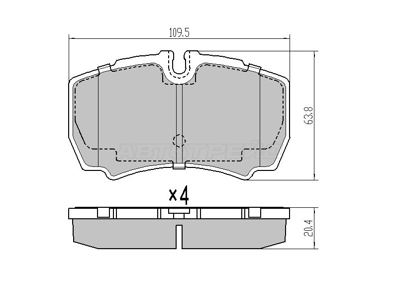 Колодки тормозные (Сзади) Ford Transit 06-14