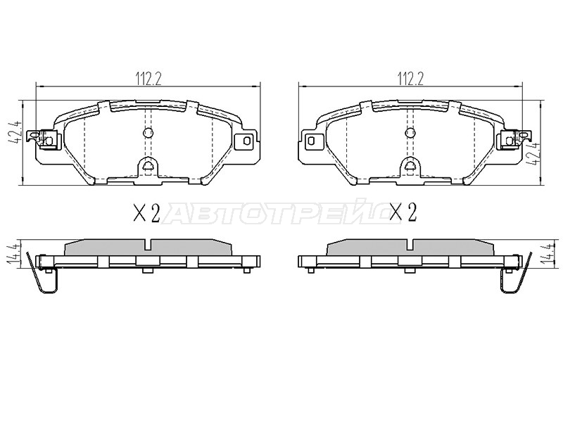 Колодки тормозные (Сзади) Mazda CX-5 11-21