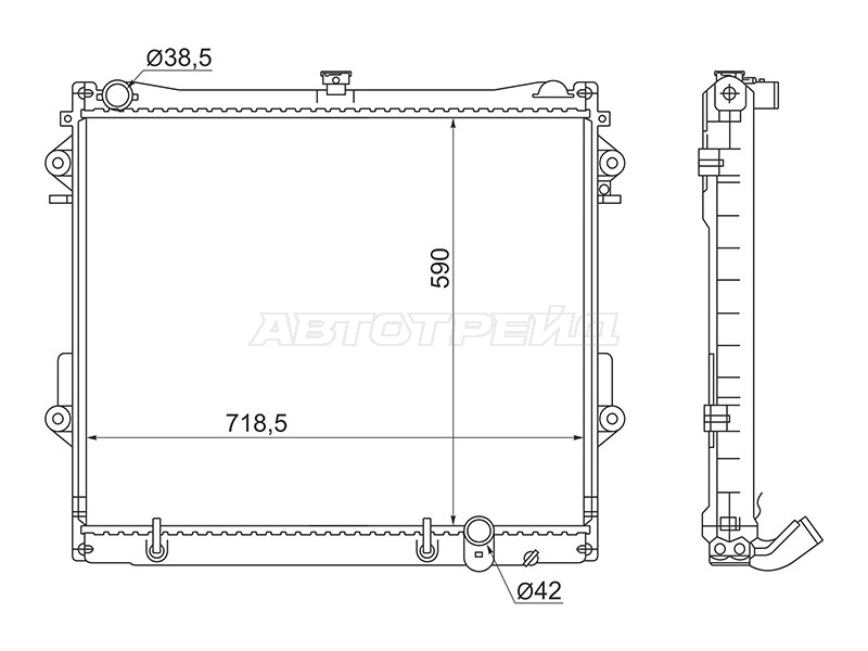 Радиатор Toyota Land Cruiser (J200) 07-21 / Lexus LX 07-23