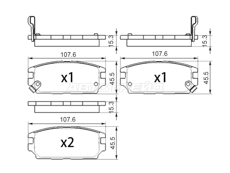Колодки тормозные (Сзади) Mitsubishi Galant 92-96 / Lancer 92-08 SAT ST280247