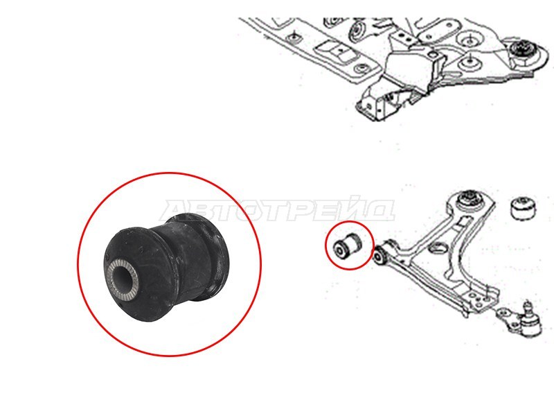 Сайлентблок рычага Chevrolet Lacetti 04-13 / Daewoo Lacetti 04-09