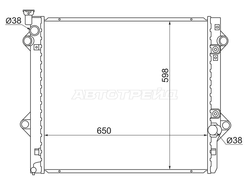 Радиатор Toyota Land Cruiser Prado (J120) 02-09 / Lexus GX 02-09