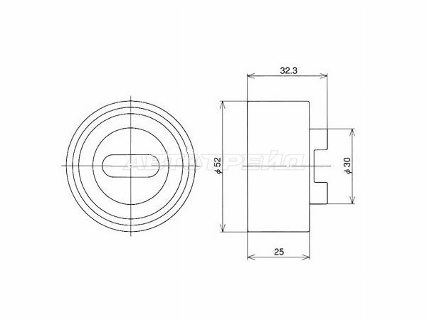 Натяжной ролик ремня ГРМ MAZDA B3 B5 NSK 52ST2801