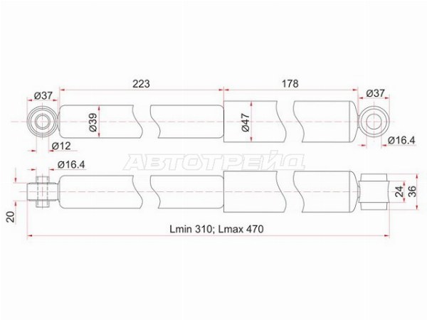 Амортизатор задний NISSAN AD/WINGROAD 96-05 2WD  L SAT ST56210WD025